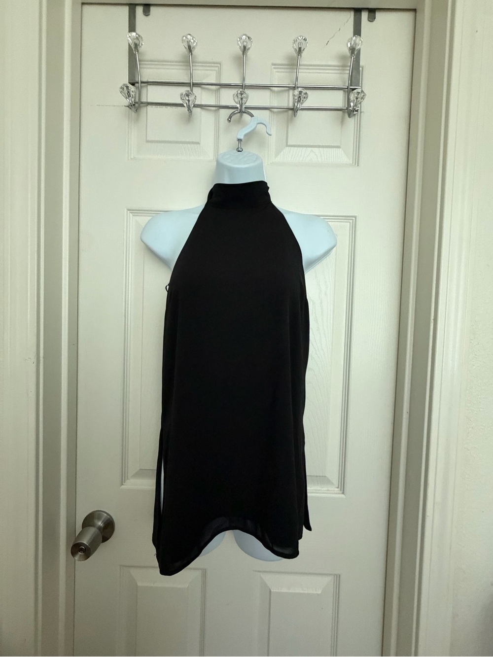 Topshop Black High Neck Halter Camisole